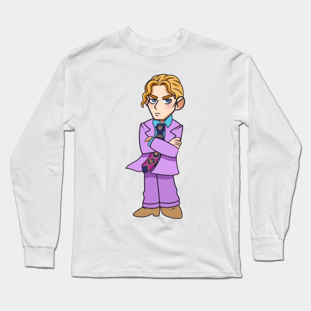 Mini Yoshikage Kira Long Sleeve T-Shirt by emmydragonartz 